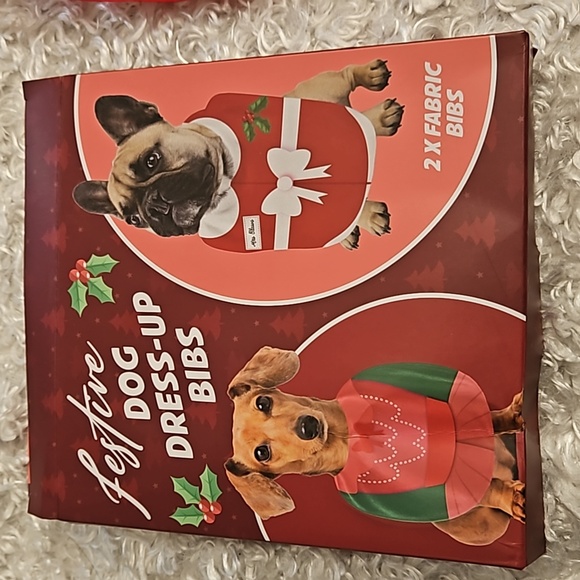 NWT Dog Dress-Up Bibs for Christmas Holiday - Picture 1 of 5